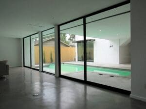 Spacious room overlooking swimming pool