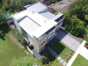 Contemporary home with garden