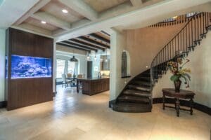 Spacious living area featuring stylish decor