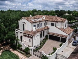 Mediterranean-style house with tiled roof