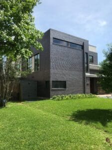 Contemporary home with large windows