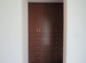 Built-in closet storage unit