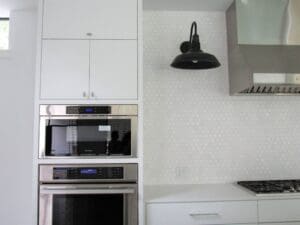 Modern kitchen with built-in appliances