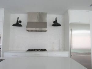 Modern kitchen with stainless steel appliances